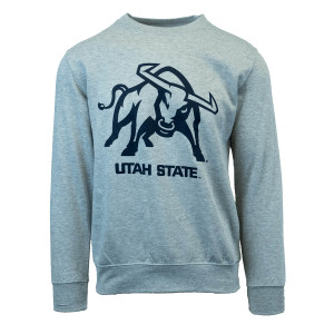 utah state aggie bull sweatshirt gray